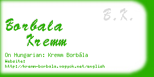 borbala kremm business card